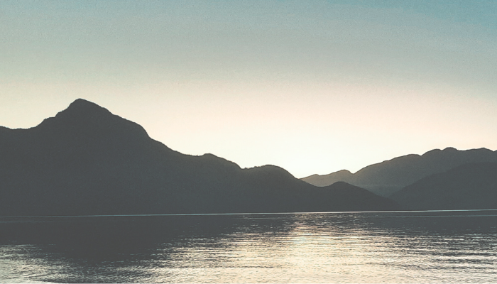 mountains at sunset