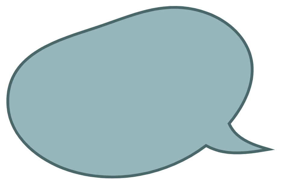 blue speech bubble